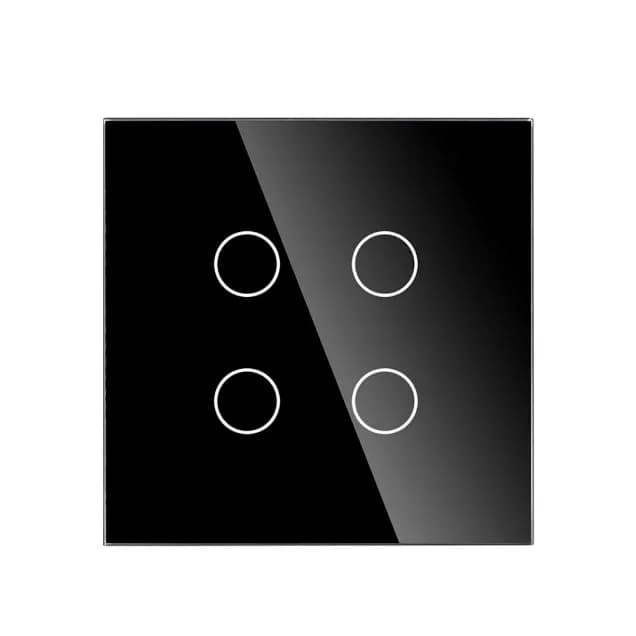 4 Gang Smart Wi-Fi Touch Switch with Neutral (Black) VIV-TW-6WF401N-WT
